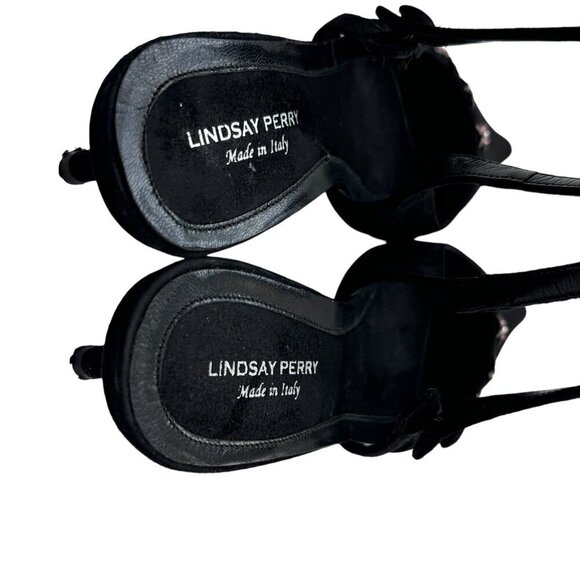 Lindsay Perry Suede Kitten Heels With Pink Rhinestone Stars Women's 36 1/2 US 6 - Picture 4 of 7